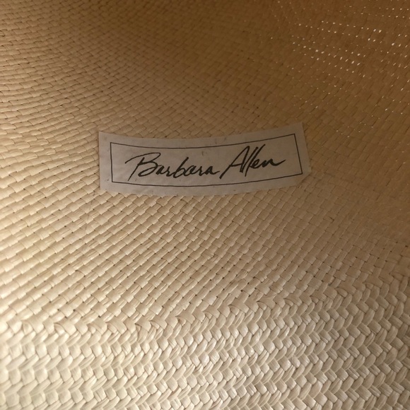 Vintage Barabara Allen custom raffia hat w detachable flower ornament - Picture 9 of 11